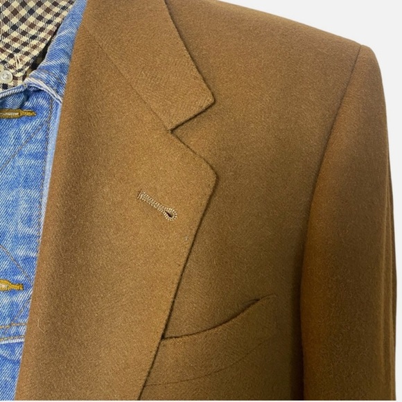 VTG Hart Schaffner & Marx 100% Camel Hair Blazer Men's 41R 2 Button Sport Coat - Picture 4 of 11